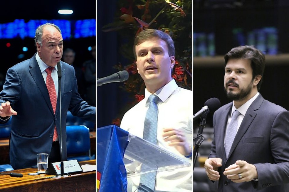 Ex-senador Fernando Bezerrra Coelho, Miguel Coelho e Fernando Filho � Foto: Waldemir Barreto/Ag�ncia Senado/Reprodu��o/TV Grande Rio/Kayo Magalh�es/C�mara dos Deputados