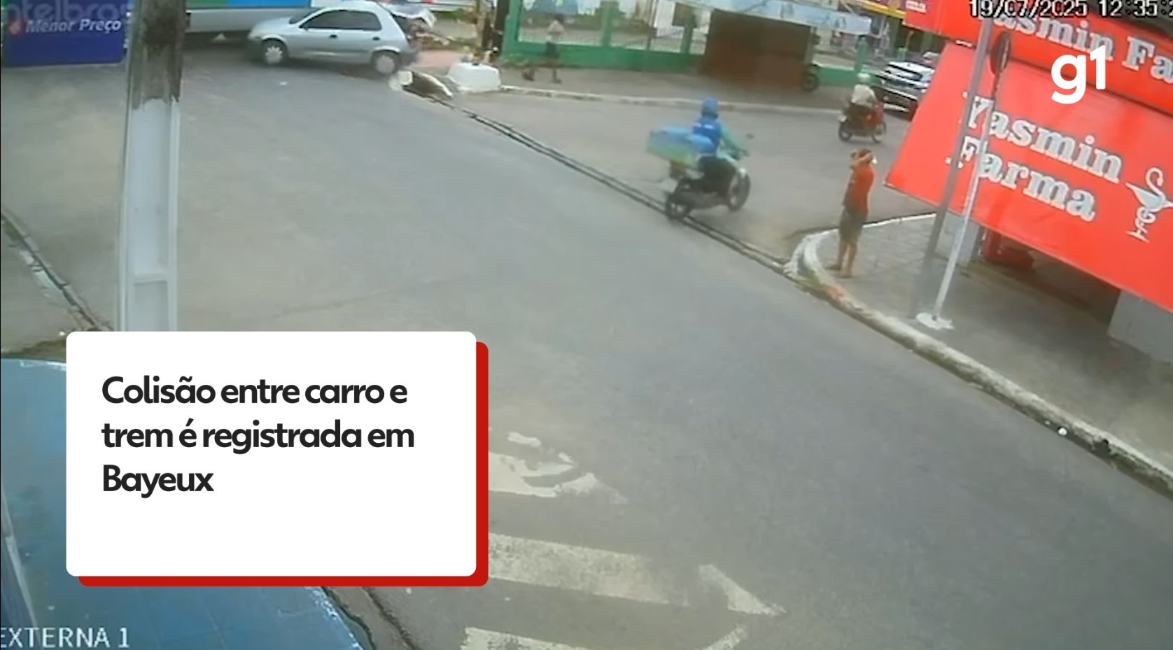 Motorista avança sinalização e bate em trem, na Grande João Pessoa