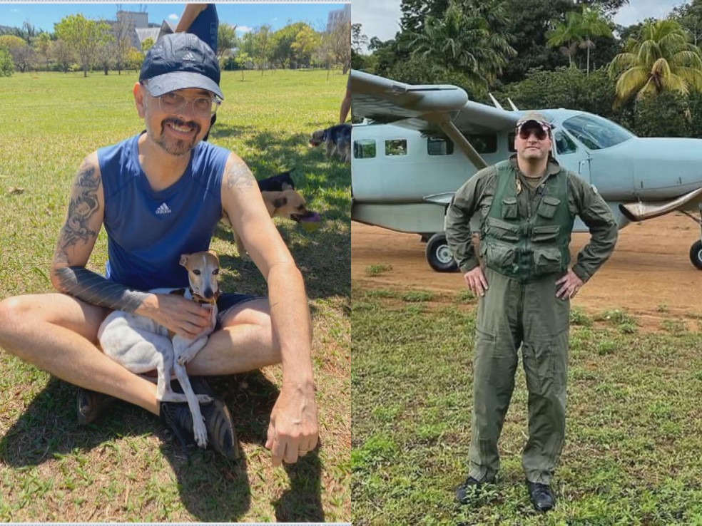 José Moraes Neto, à esquerda, e Guilherme de Almeida Irber, à direita; os dois morreram em acidente de avião monomotor — Foto: Reprodução