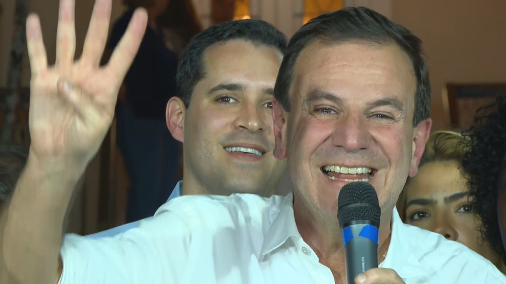 Eduardo Paes faz o 4, número de eleições como prefeito do Rio — Foto: Reprodução/TV Globo
