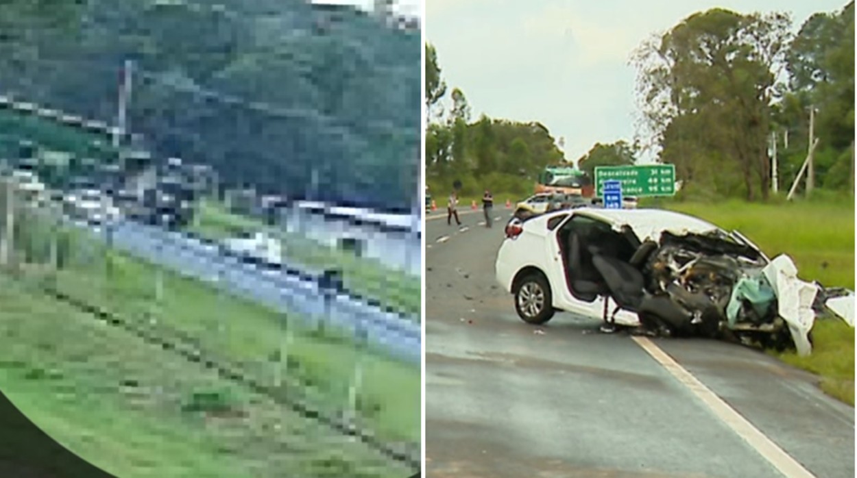 VÍDEO: câmera registra grave acidente que matou mulher em rodovia no interior de SP