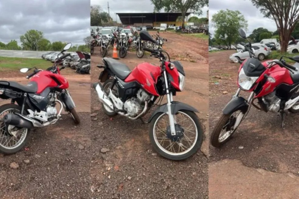 Motocicletas tem lances iniciais a partir de R$ 4.413 — Foto: Leilão Detran-MS