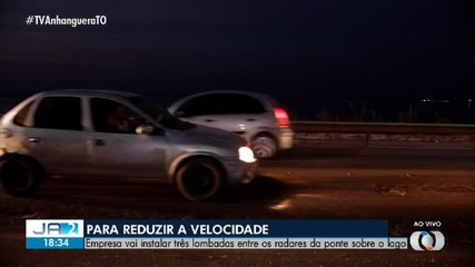 Para reduzir velocidade, serão instaladas 3 lambadas na ponte entre Palmas e Luzimangues