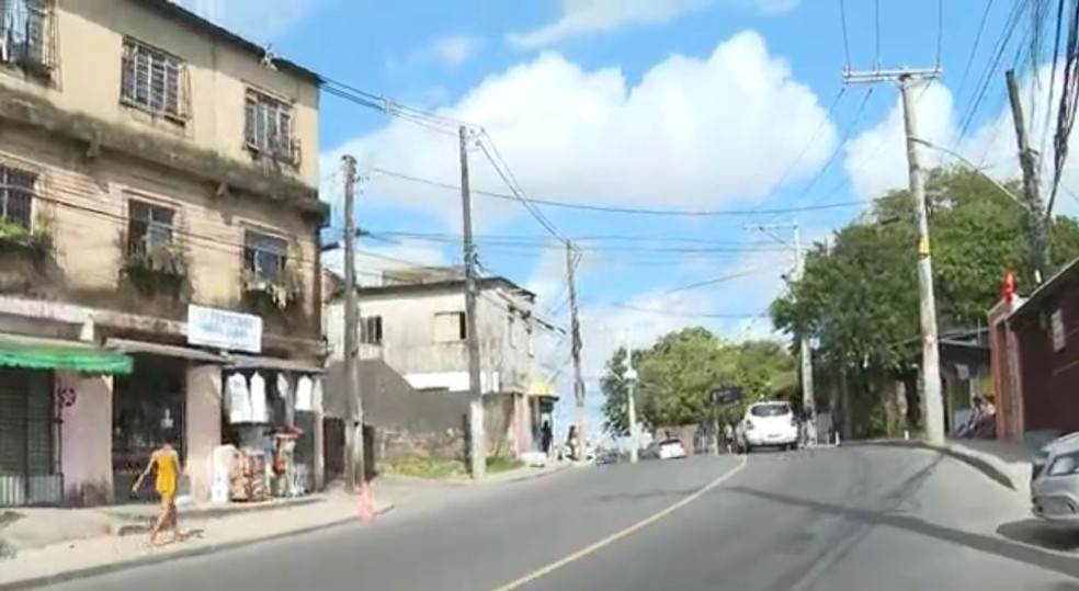 Localidade de Vila Verde, bairro de São Cristóvão, em Salvador  — Foto: Reprodução/TV Bahia 
