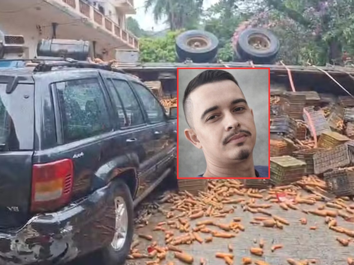 Grave acidente mata caminhoneiro em avenida no interior de SP; VÍDEO mostra estragos