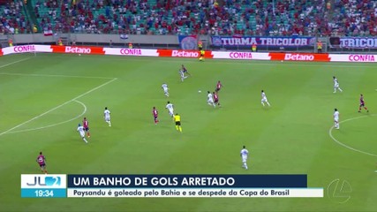 Paysandu é goleado pelo Bahia e se despede da Copa do Brasil