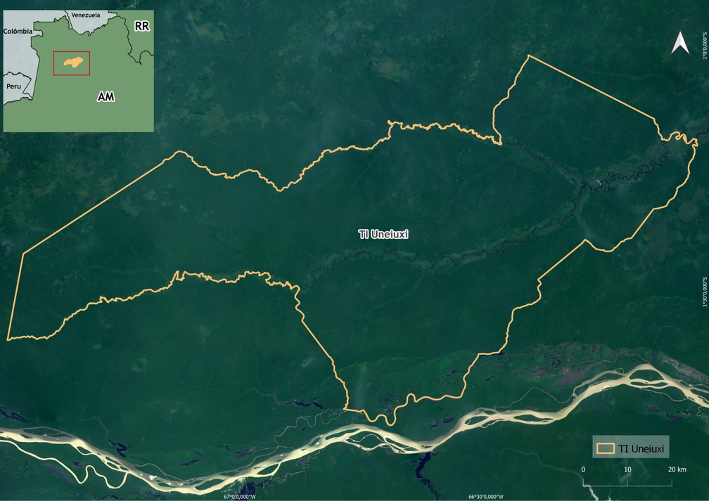 TI Uneiuxi. &mdash; Foto: Planet/Imazon