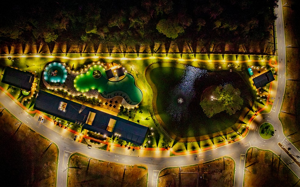 Vista aérea Portofino Corpal Living Resort Nova Mutum — Foto: Caio Filmes