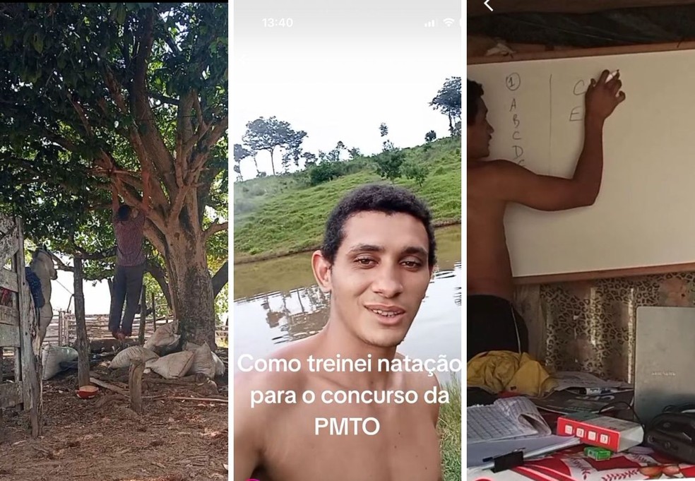 Jovem aprovado em concurso compartilhou rotina nas redes sociais. — Foto: Reprodução/Redes Sociais