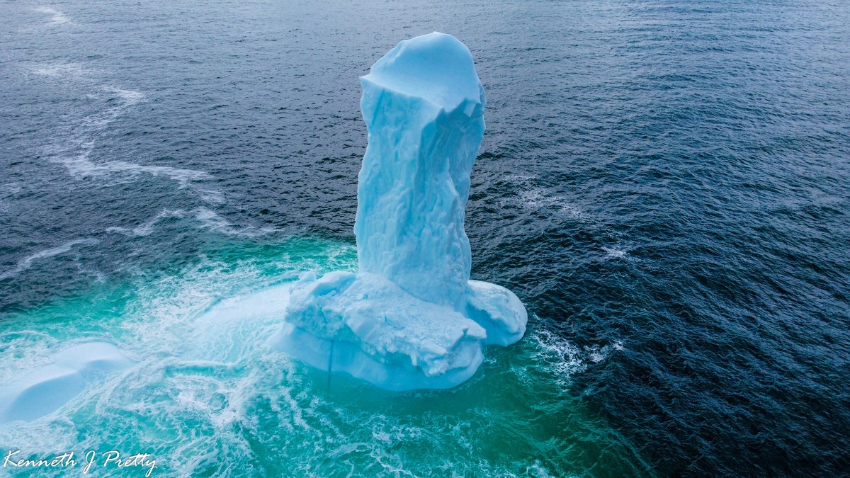 A photographer captures a phallic-shaped iceberg off the coast of Canada |  Environment