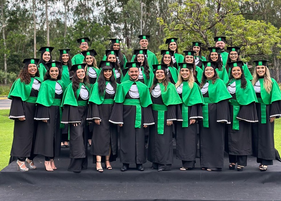 Estudantes da 15° turma de medicina da Universidade Estadual de Mato Grosso, em Sinop. — Foto: Reprodução
