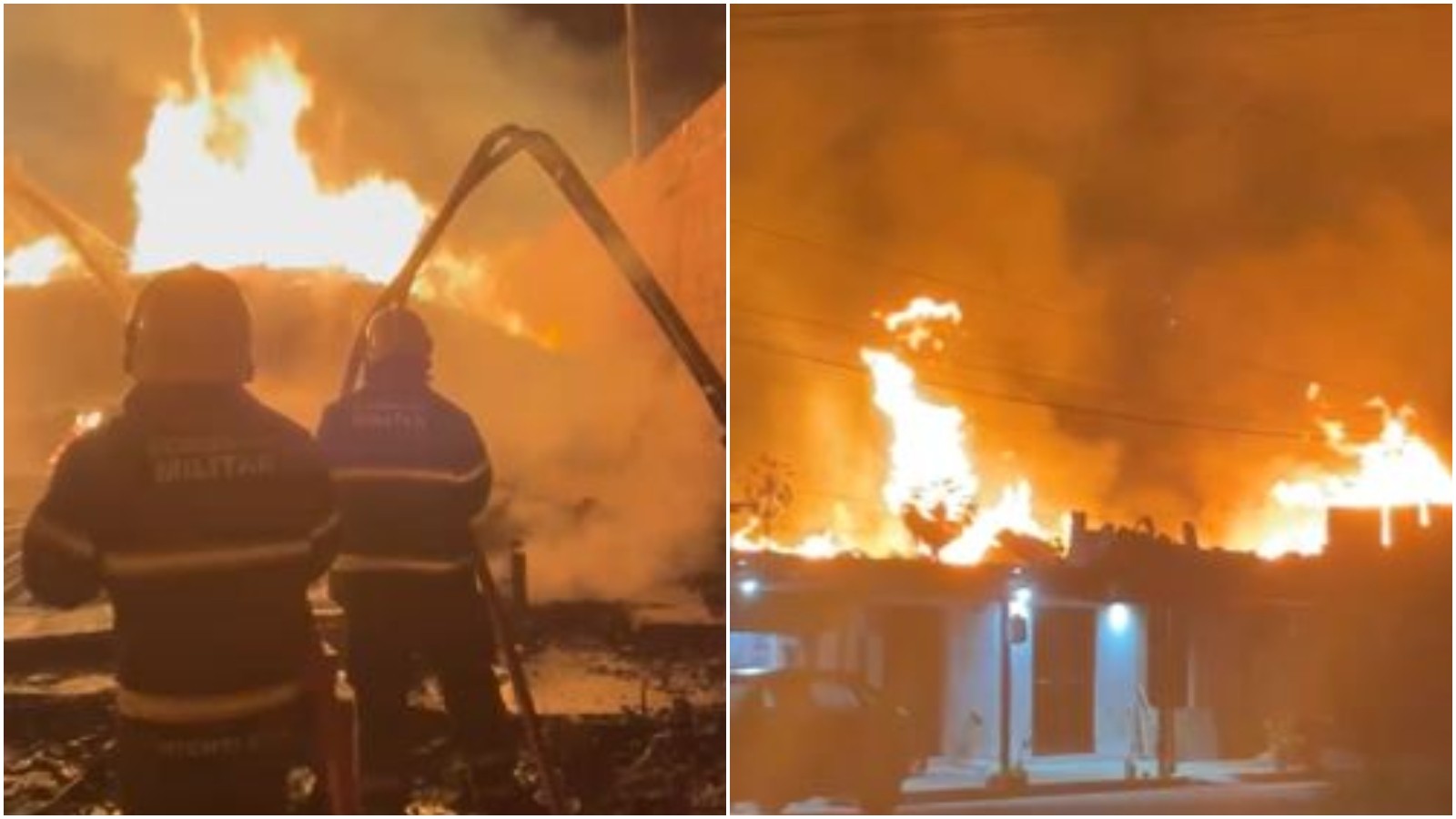 Incêndio de grandes proporções atinge fábrica de paletes na Grande Fortaleza; vídeo