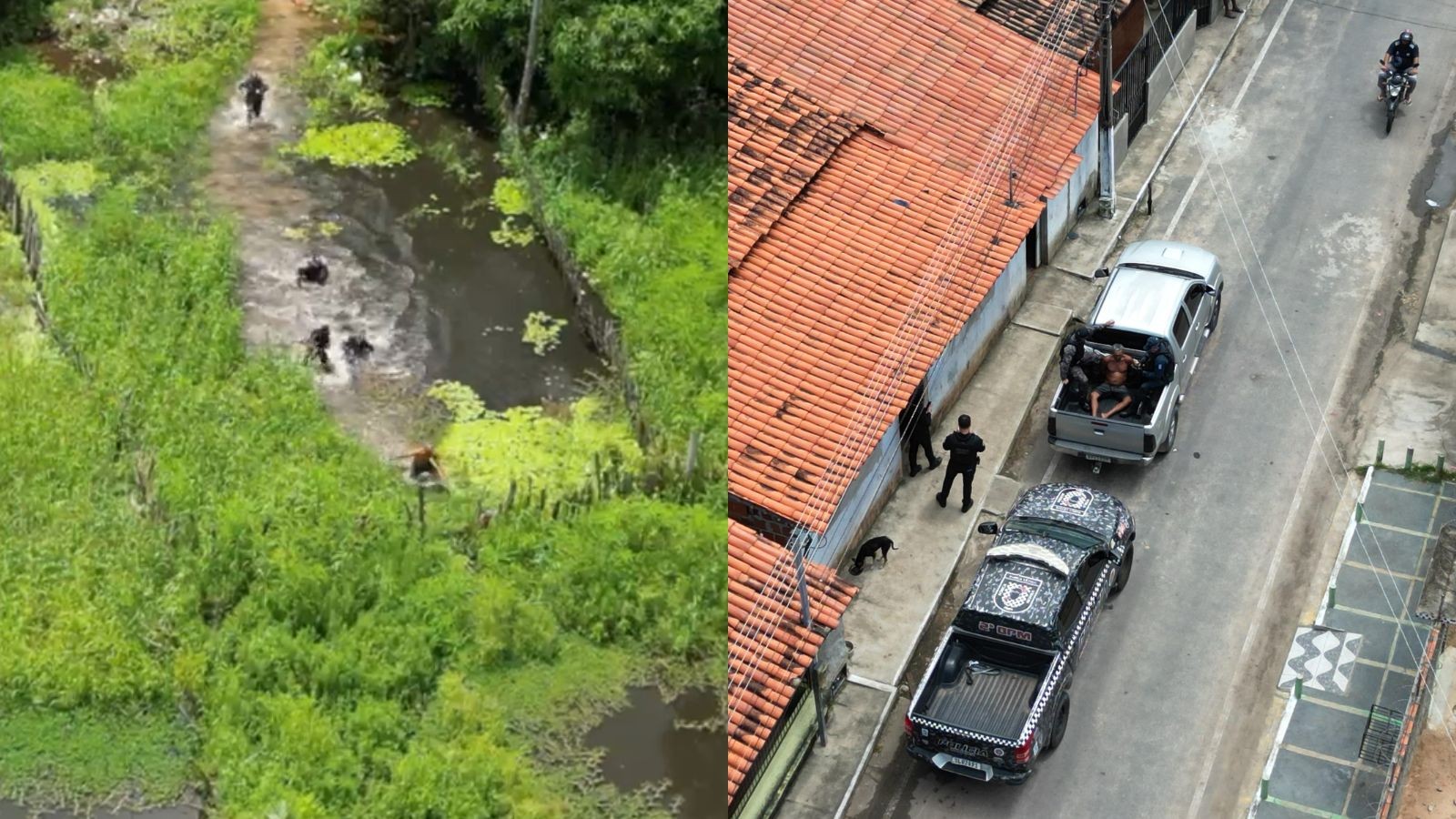VÍDEO: Suspeito tenta fugir por área alagada e é preso em operação contra tráfico no litoral do PI