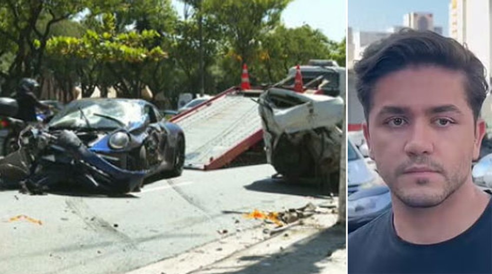 Motorista de Porsche que fugiu após matar motorista de app se apresenta à polícia — Foto: Reprodução/TV Globo