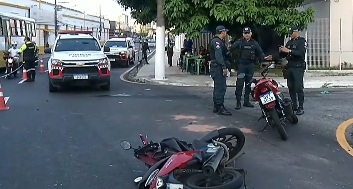Motociclista morre e duas pessoas ficam feridas em acidente grave no centro de Belém