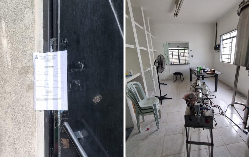 Fábrica suspeita de produzir pomadas que causaram irritação no olho de clientes é interditada em Birigui (SP) — Foto: Polícia Civil/Divulgação