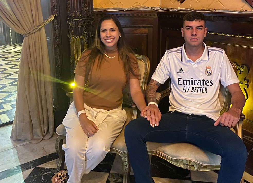 Laura e Matheus estavam com o casamento marcado para o dia 7 de setembro — Foto: Arquivo pessoal