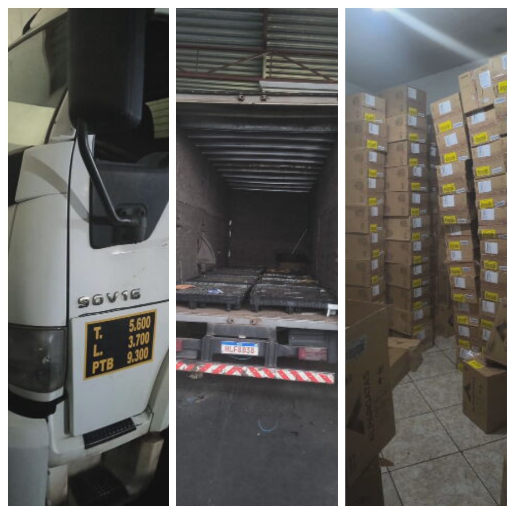 Caminhão clonado com carga de chinelos sem procedência é apreendido na Grande BH