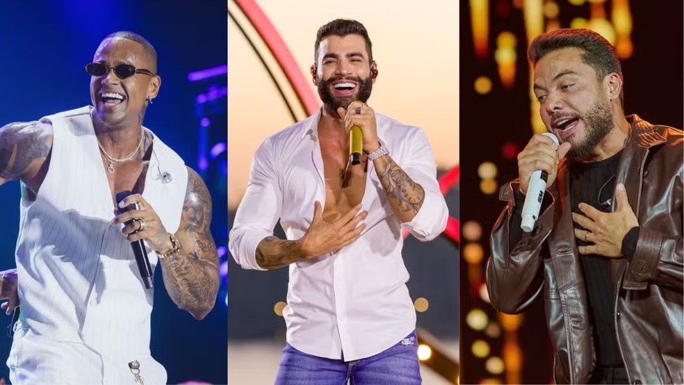 Léo Santana, Gusttavo Lima e Wesley Safadão são confirmados na Expofeira Agropecuária do Amapá — Foto: Leawry/Divulgação/Érico Andrade/G1