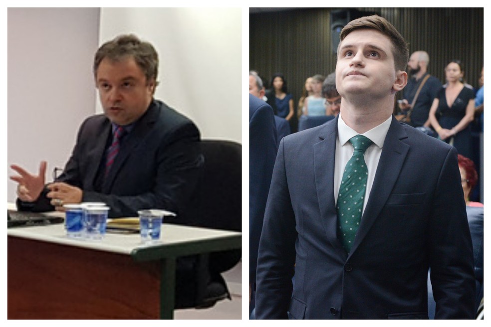 O promotor Ricardo Manuel Castro, da Promotoria de Justiça de Direitos Humanos do MP-SP, e o vereador Lucas Pavanato (PL). — Foto: Montagem/g1/Divulgação