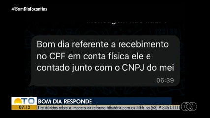 Telespectadores tiram dúvidas sobre reforma tributária para os MEIs no BDT
