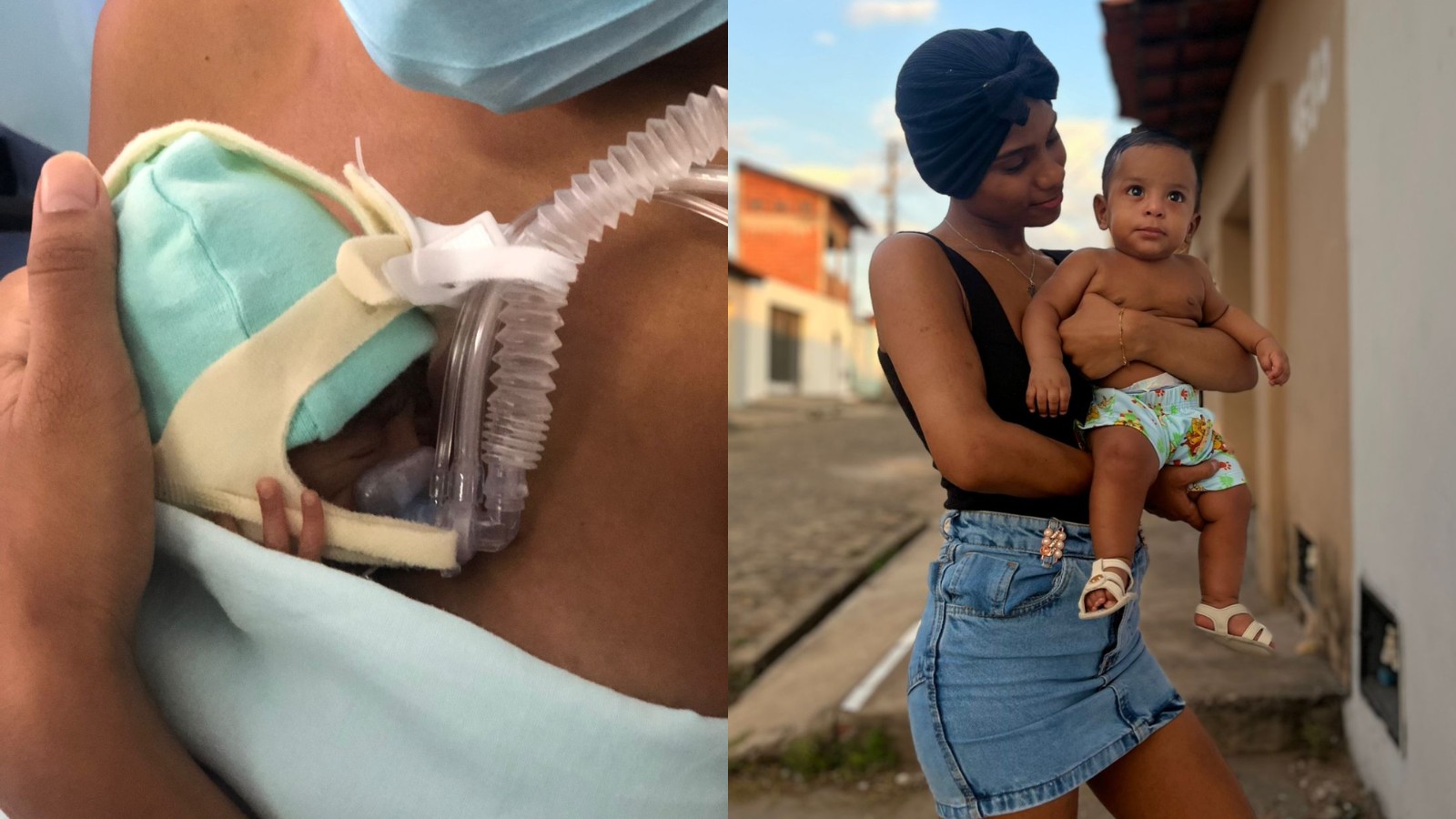 Jovem tem diagnóstico de câncer durante a gravidez, faz tratamento e toca 'sino da vitória' com filho no colo 