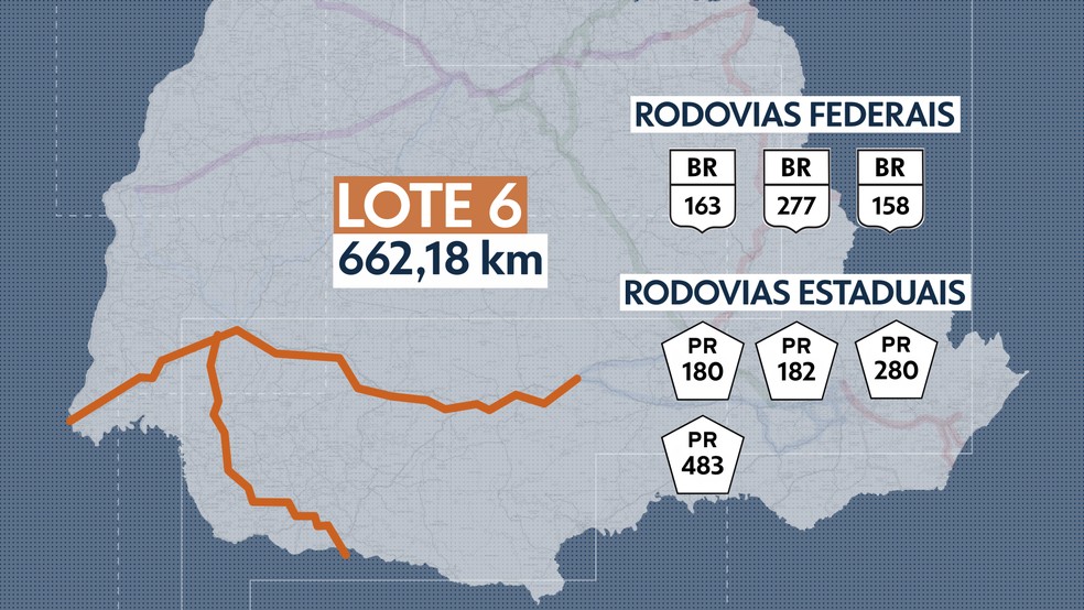 Lote 6 pedágio no Paraná — Foto: RPC