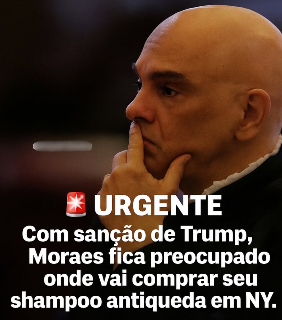 Shampoo de Moraes? Ué! — Foto: Reprodução/X