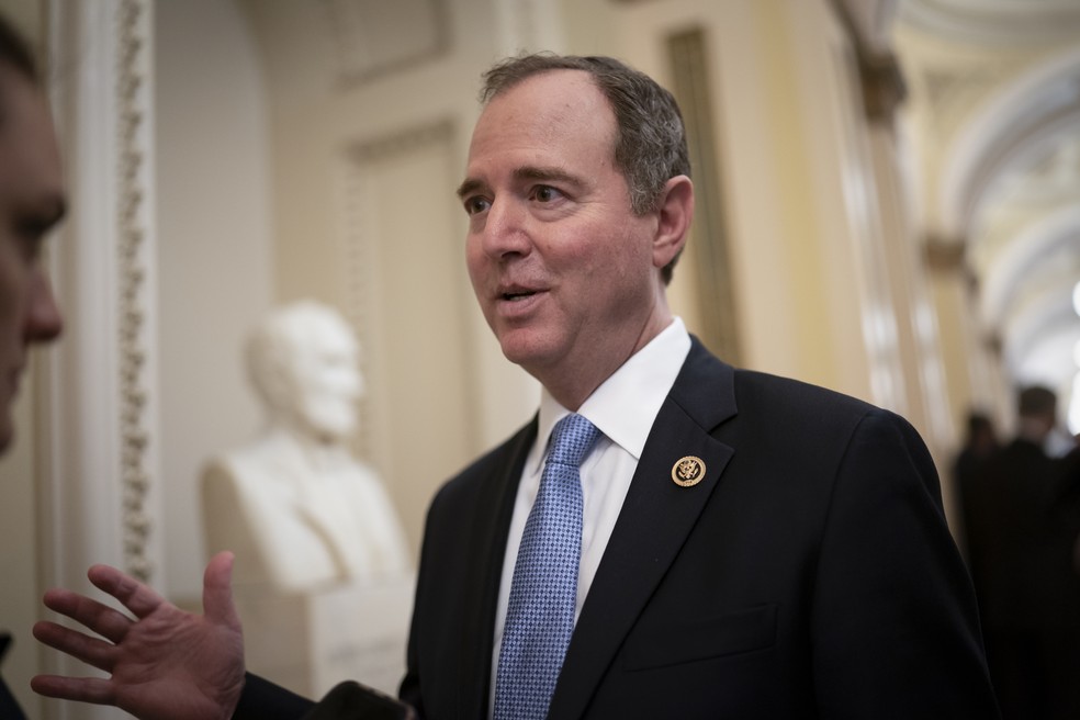 Adam Schiff, democrata da Califórnia, em 3 de março de 2020 no Capitólio dos EUA — Foto: J. Scott Applewhite/AP