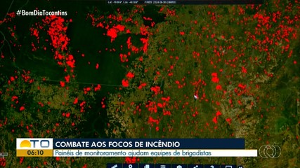 Painéis de monitoramento ajudam no combate aos focos de incêndio
