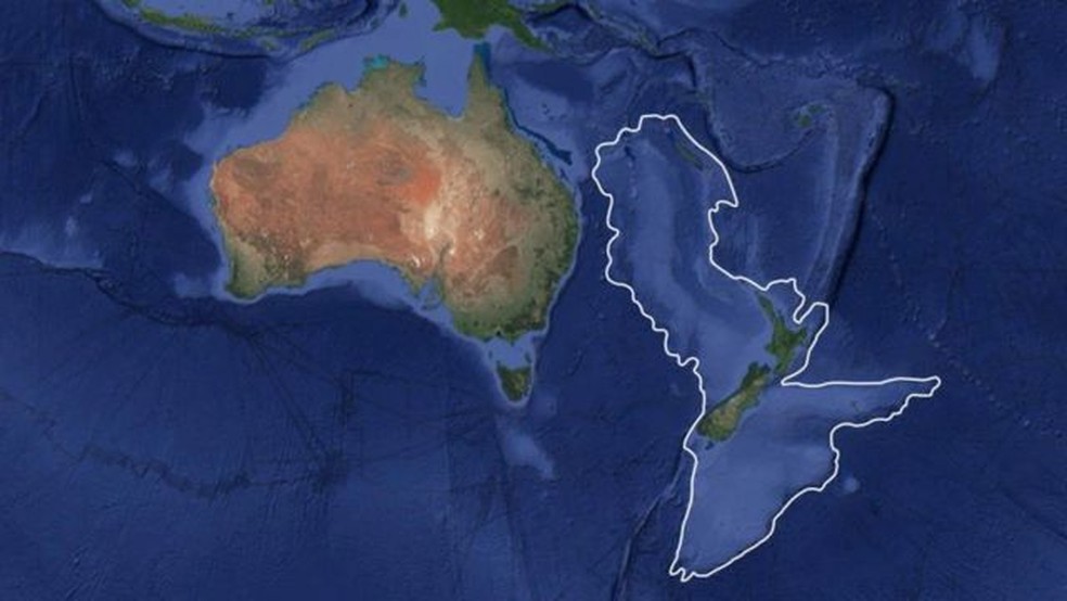 A Zelândia tem uma superfície de cerca 5 milhões de quilômetros quadrados — Foto: BBC