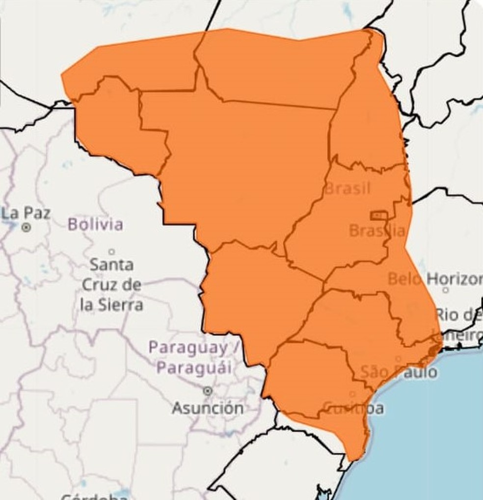 Região central do país deve ter tempo instável nos próximos dias. — Foto: Inmet