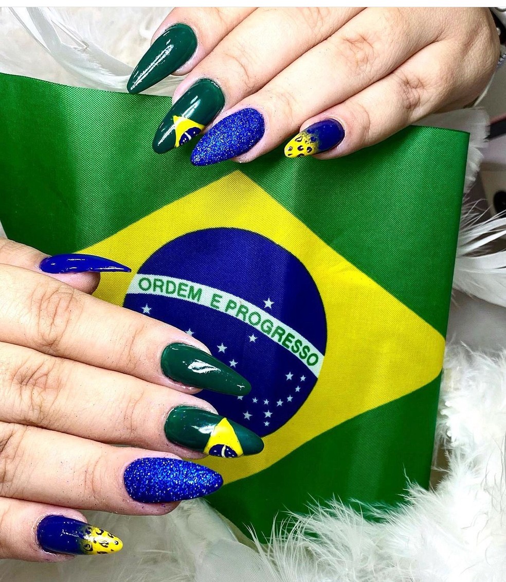 Unhas para a Copa do Mundo 2022: como fazer a bandeira do Brasil