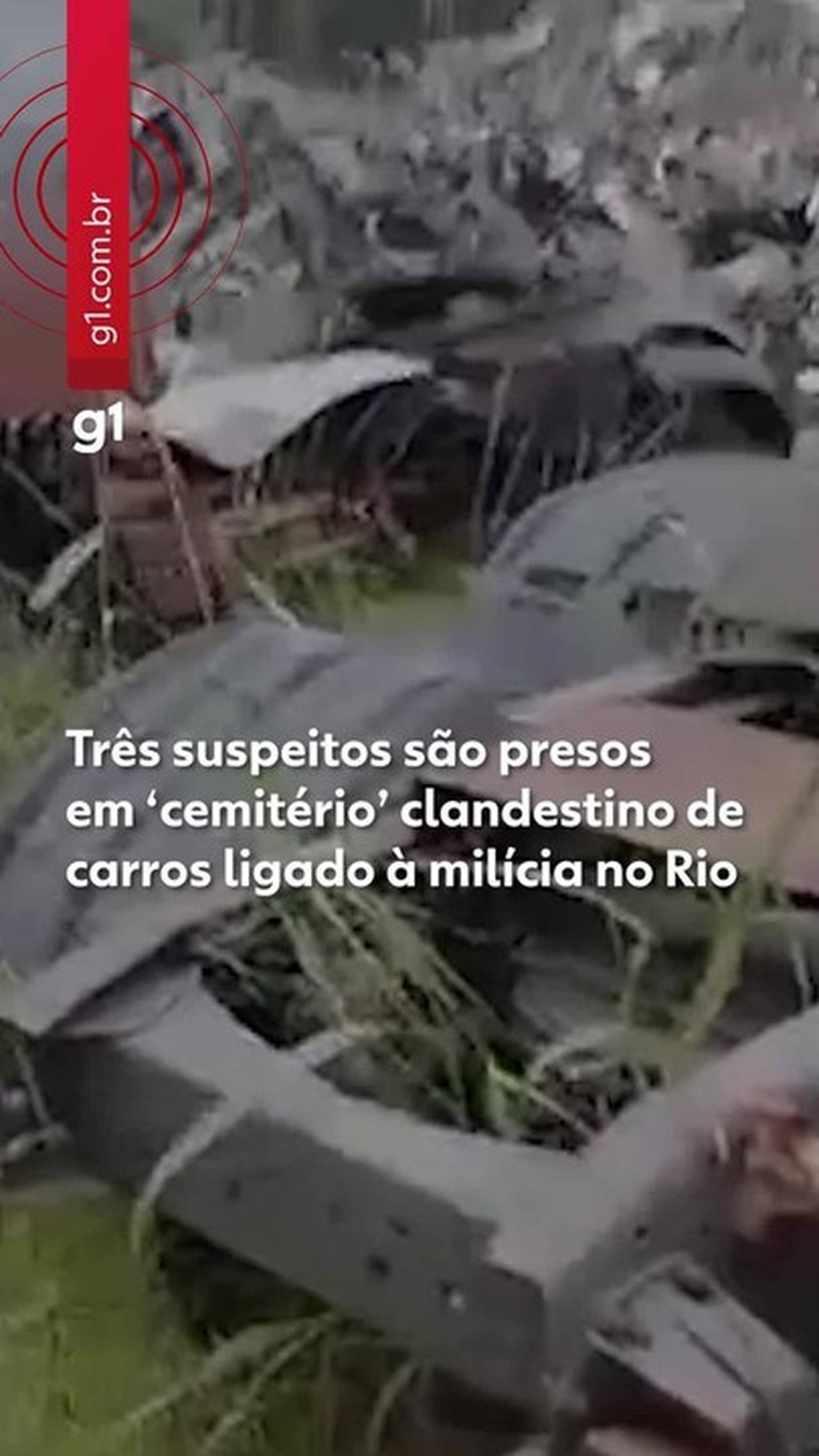 Três suspeitos são presos em 'cemitério' clandestino de carros ligado à milícia em Campo Grande