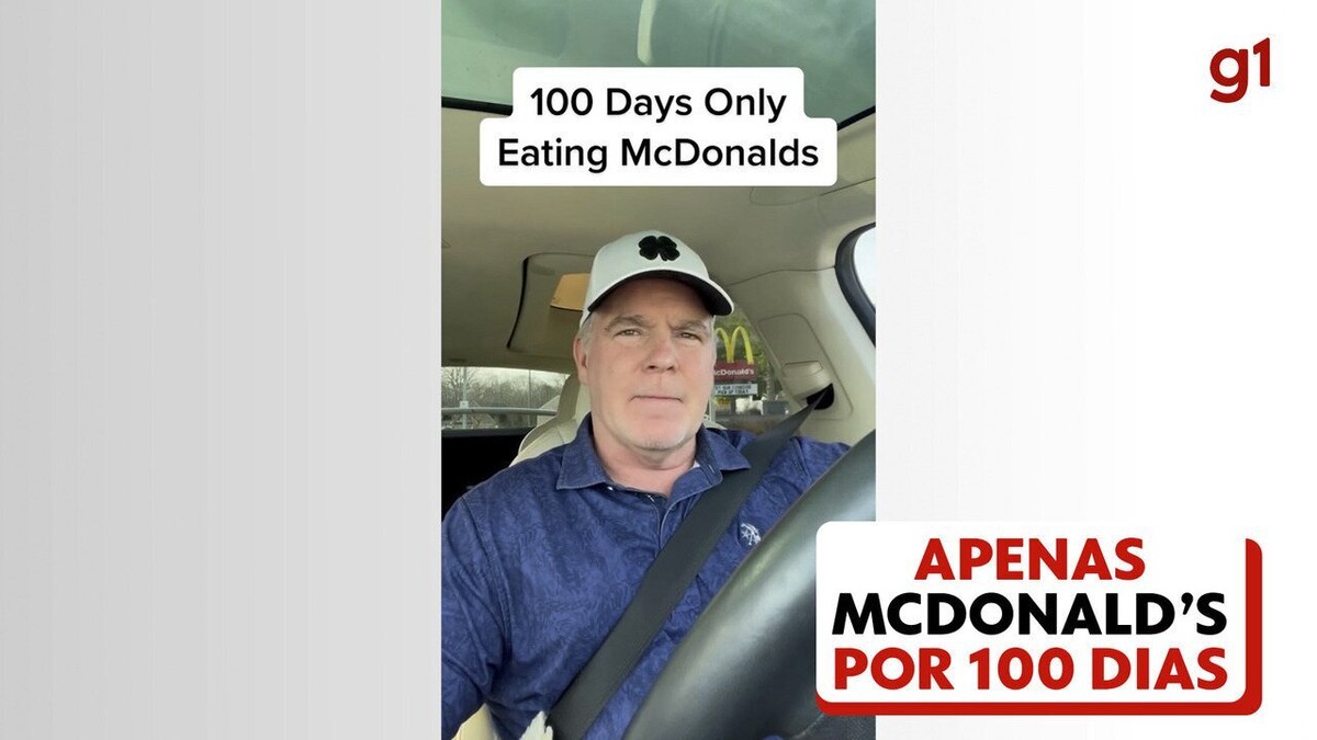 Americano come apenas McDonald's por 100 dias e diz ter perdido mais de 20 kg