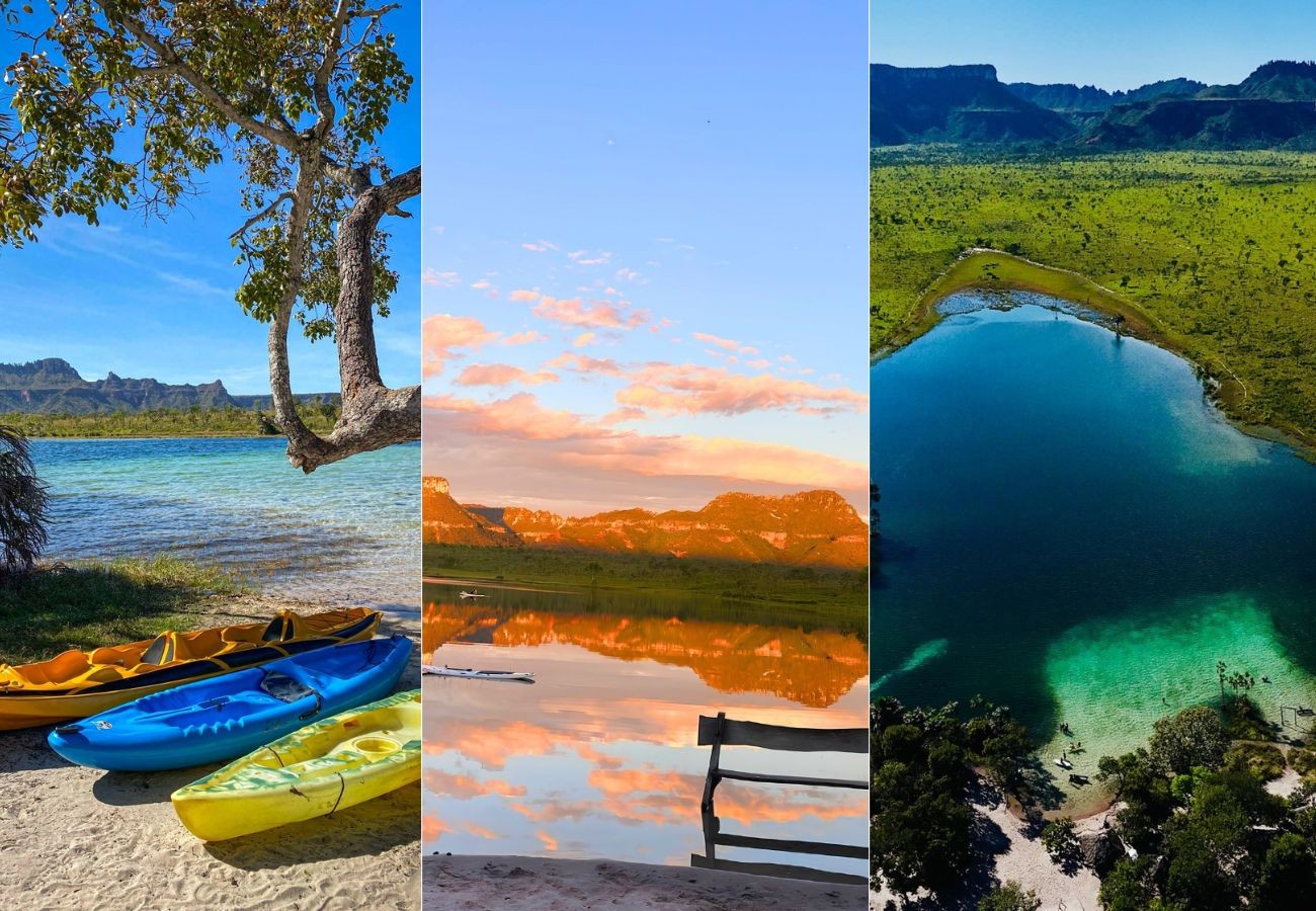Lagoa conhecida como ‘Espelho d’Água’ encanta pelas belezas naturais no interior do TO; VÍDEO