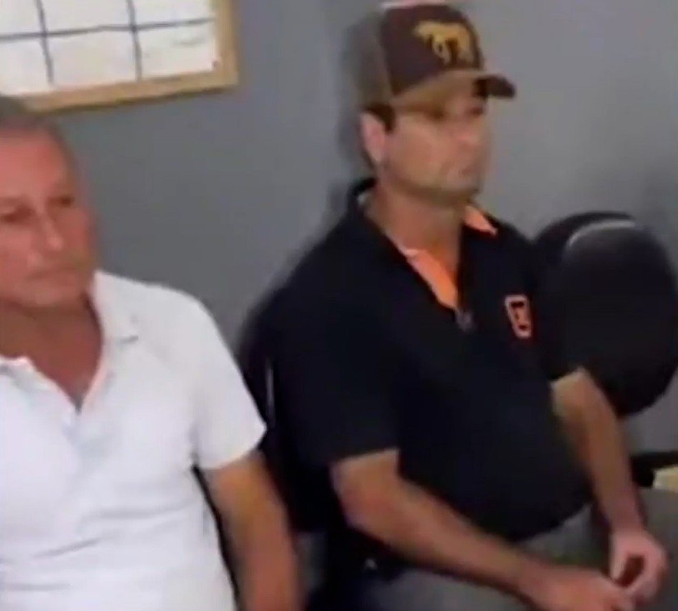 Sogro e marido de Adriana Oliveira foram presos por suspeita de envolvimento na morte da influenciadora — Foto: Reprodução/TV Mirante