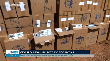 Cigarro ilegal na rota do TO: mais de 400 mil maços foram apreendidos em 2024