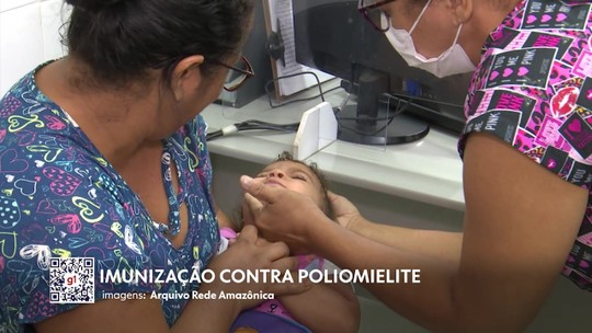Mais de 72,7 mil crianças devem ser vacinadas contra poliomielite no Acre - Programa: G1 em 1 Minuto Acre 