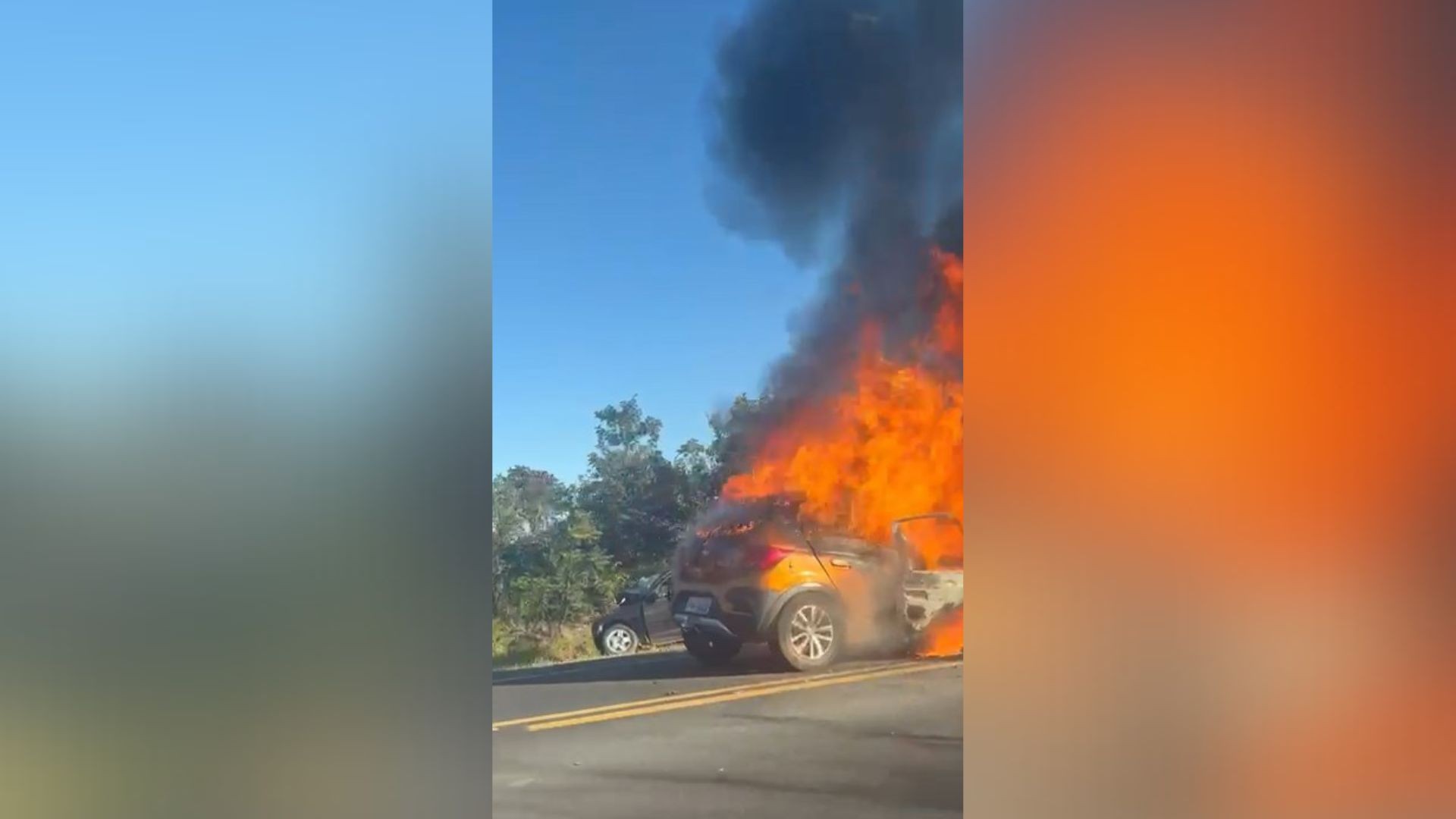 Acidente interdita totalmente trecho da BR-365, em Romaria