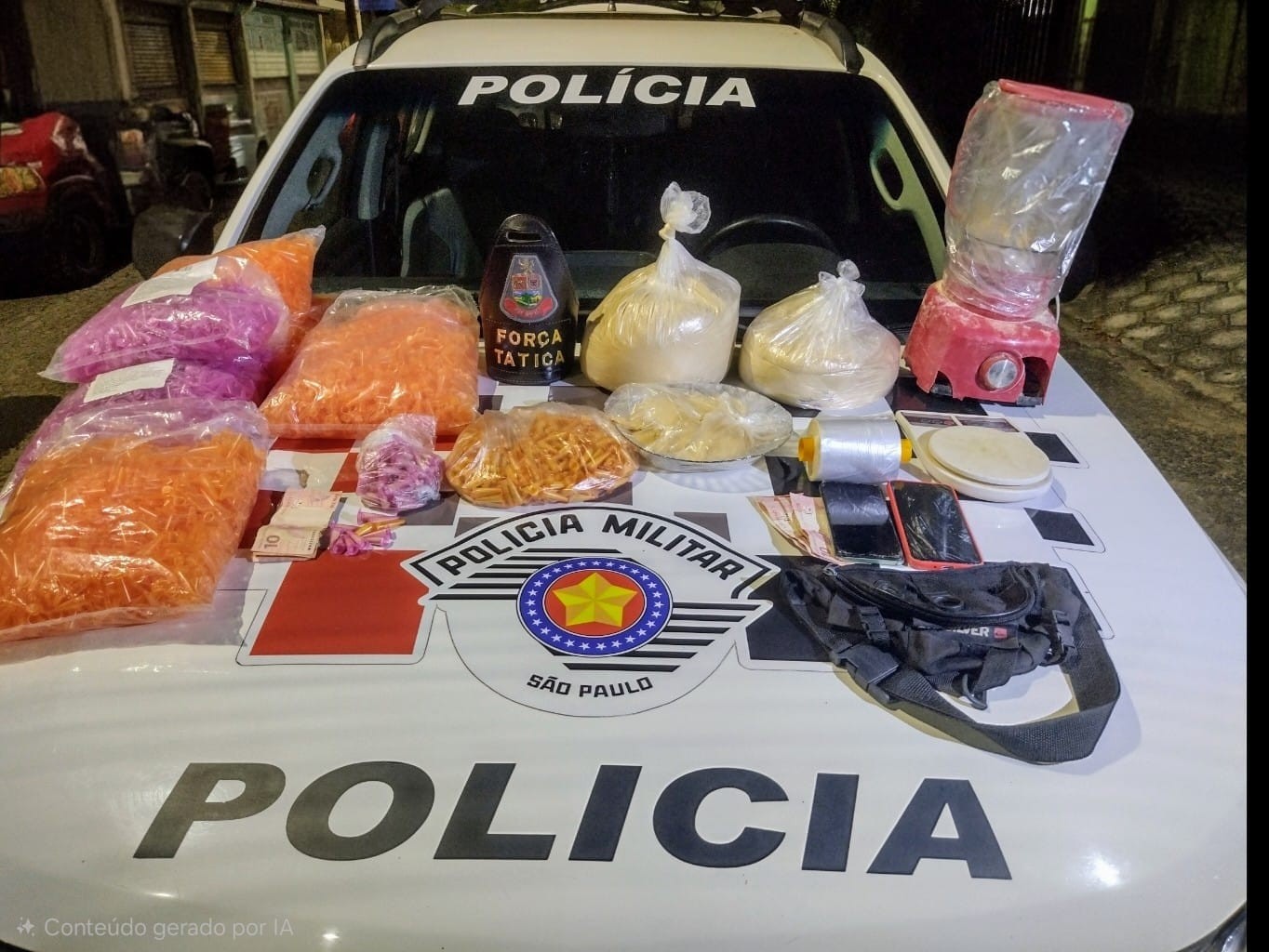Quatro pessoas são presas com mais de sete quilos de cocaína em Lorena