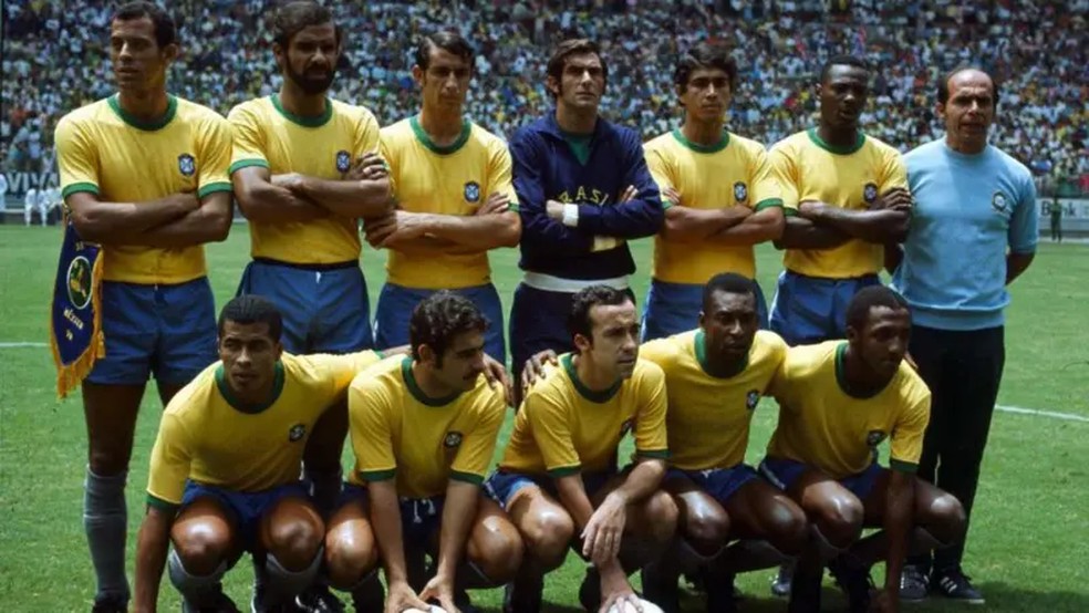 Seleção brasileira na Copa do Mundo de 1970. — Foto: Getty Images