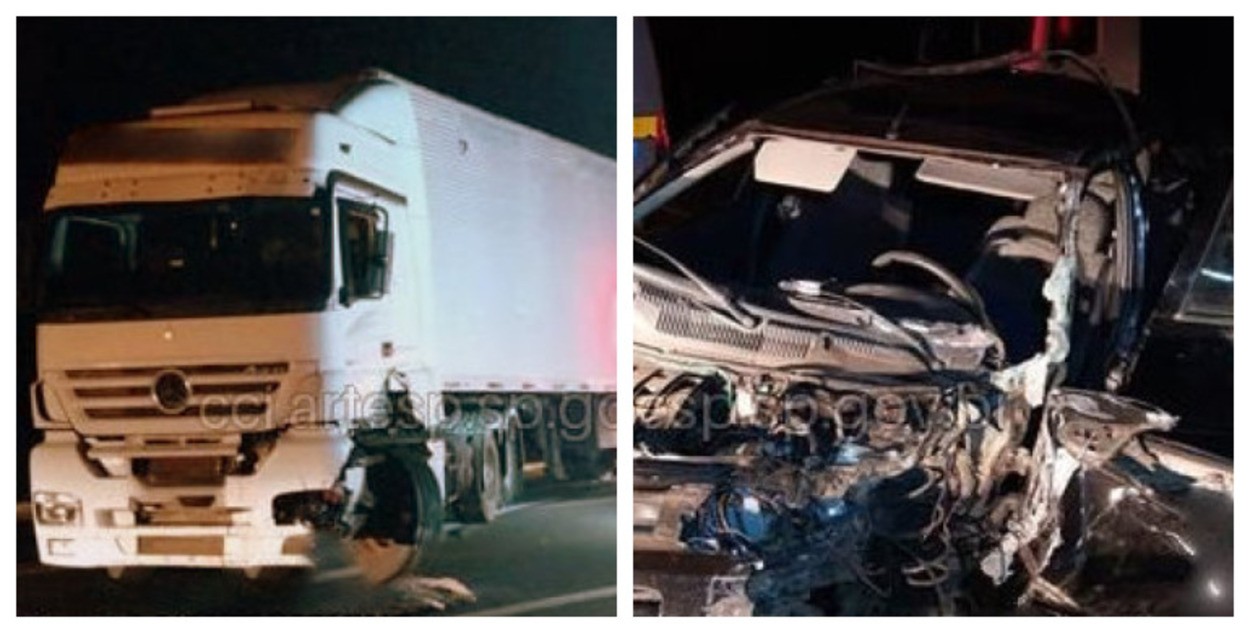 Motorista de carro morre após batida de frente com caminhão na SP-255 em Boa Esperança do Sul