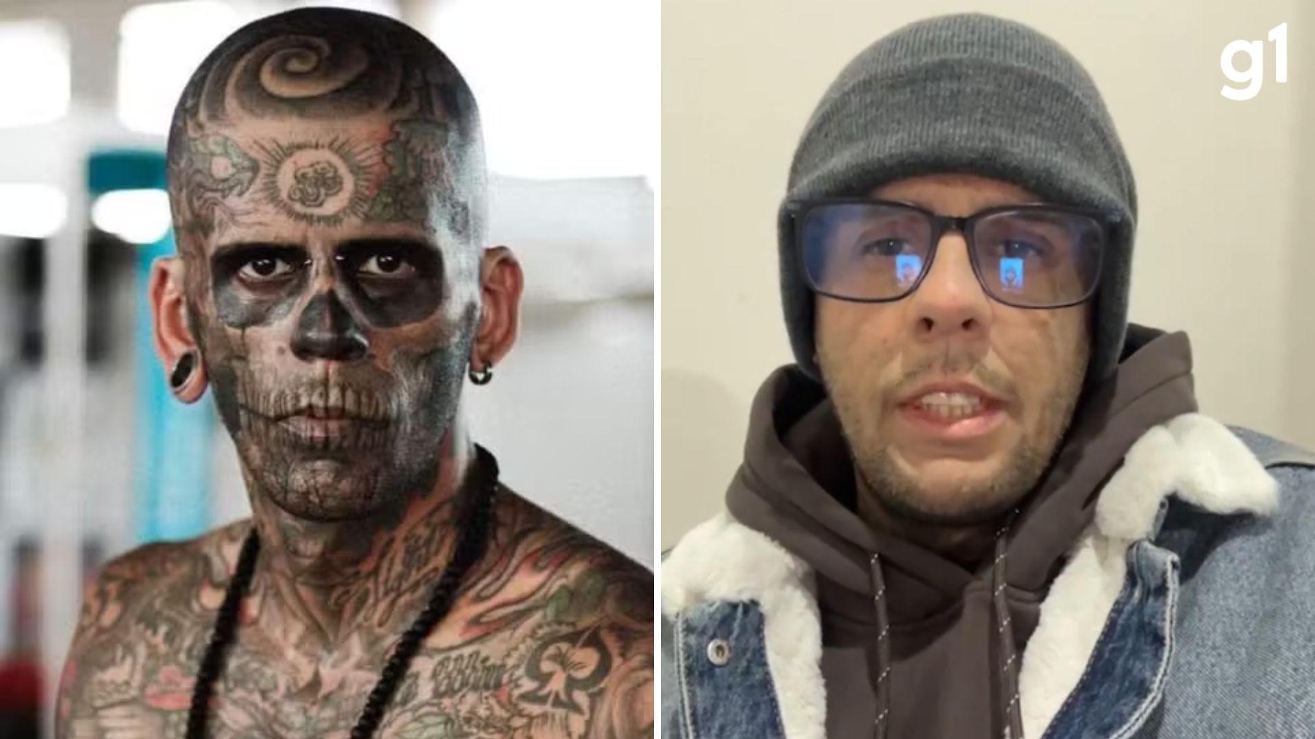 'Mais tatuado do Brasil' abandona curso por problemas de saúde e volta ao RS