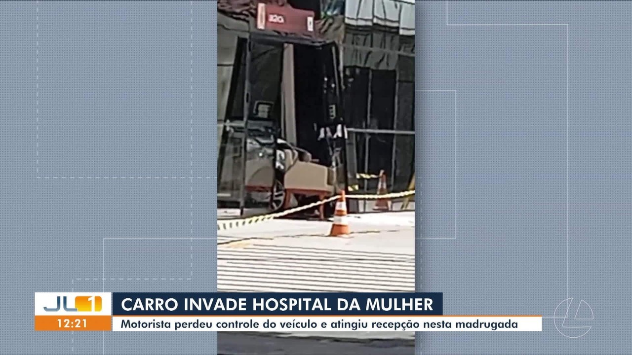 Veículo perde controle, invade hospital e deixa dois feridos em Belém