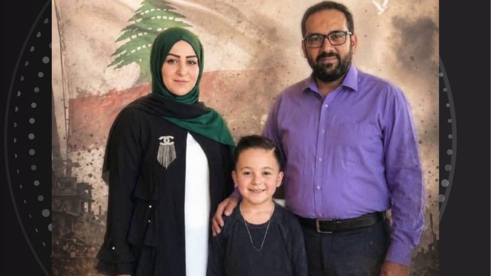 Família morreu após bombardeio israelense — Foto: Arquivo pessoal