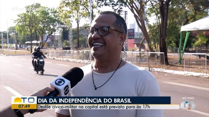 Desfile de 7 de setembro começa às 17h em Palmas