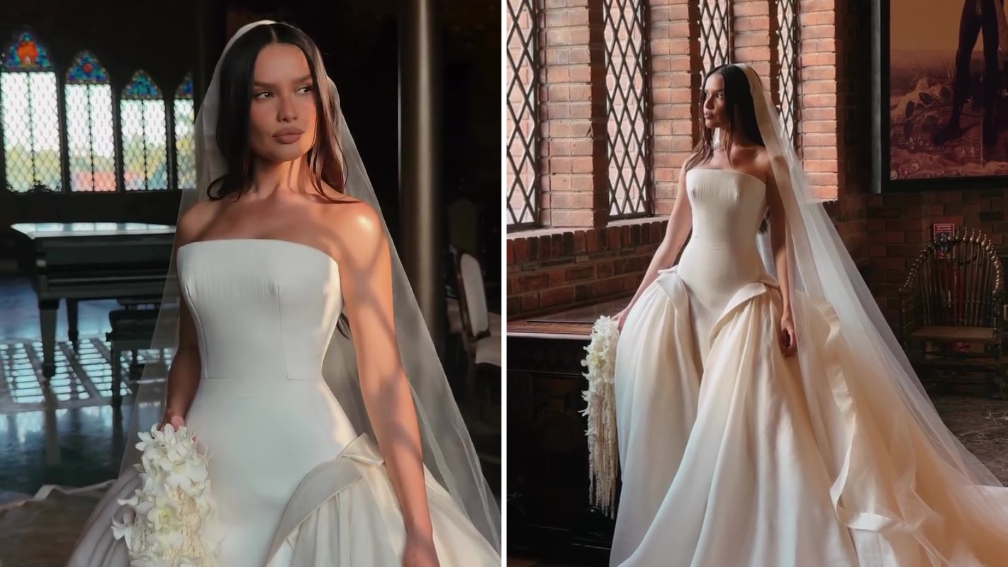 Tecido sustentável e seis meses de produção: estilista que fez vestido de noiva para Juliette detalha criação