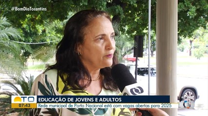 Rede municipal de Porto Nacional abre matrículas para educação de jovens e adultos