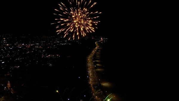 Explosão de cores iluminou o céu de São Luís (MA) — Foto: Paulo Soares/Grupo Mirante